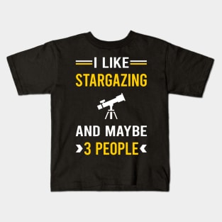 3 People Stargazing Stargaze Kids T-Shirt